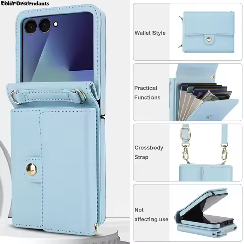 Crossbody Leather Wallet Case Flip Cover For Motorola Razr 50 ultra Razr 40 ultra Razr40 Razr50 Lany