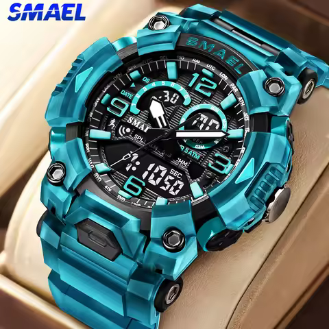 SMAEL Multifunction Mens Sports Watch Waterproof Luminous Alarm Clock Men LED Digital Watch Fashion 