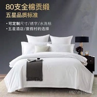 Kit80Hotel Bedding Set Pure Cotton Star Grade Satin Three Four Star B&B Hotel Set Hotel Bedding Fabr
