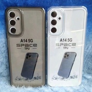 Softcase Samsung A14 4G | A14 5G Silicone Clear Black Case Casing Transparent BlackBENING