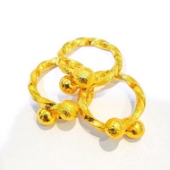 REPLIKA Viral wedding boba thread ring 24krt Gold Plated Crum Light Gold 8 grams Premium Gold Replic