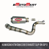 #AHM RACING EXHAUST GP1 SERIES SLIP ON KAWASAKI KTM DUKE 200 (WITH SILENCER) #READY STOCK #100% ORIG