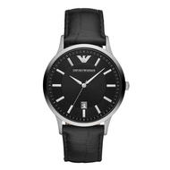 Emporio Armani AR11186 Analog Quartz Black Leather Men Watch