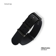 TALI Nato Strap Nylon Strap Ribbed Nylon Black Buckle RK1 18mm 20mm 22mm F91W AE1200 DW5600 GA2100