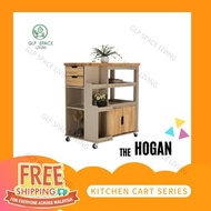 SOLID WOOD HOGAN kitchen cart / kitchen trolley / kitchen island / troli dapur