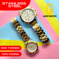 Fashionably Timeless: Fossil Stainless Steel Watch Non Tarnish Non Fading Hypoallergenic Minimalist Premium Quality Japan Machine Movement Stainless Steel Couple's Men &amp; Women's Watches - Water Resistant Sale Now On!