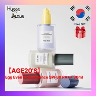 【AGE20'S】 Skin First Egg Even Prep Essence SPF30 PA++ 30ml 3 Colors Tone Care Makeup Base
