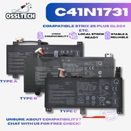 C41N1731 BATTERY For ASUS Strix 2s Plus GL504 GL504G GL504GM GL504GW GL504GS GL704GV G515 G515GW G51