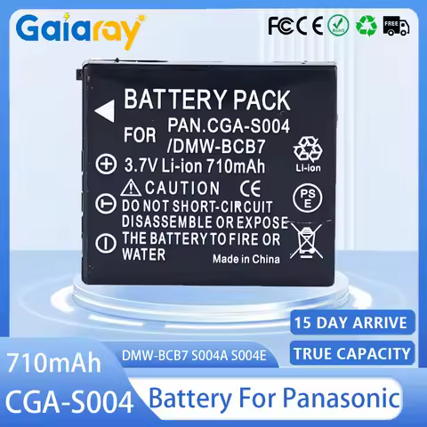 CGA-S004 Camera Battery 3.7V 710mAh DMW-BCB7 S004A S004E Rechargeable Battery for Panasonic Lumix DM