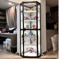 High Corner Music Household Fan-Shaped Wine Cabinet Transparent Model Living Room Shelf Figure Displ