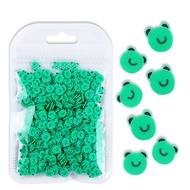 10g Frogs Clay Slices For Slime Filler Nail Art DIY Charms Epoxy Resin Art Supplies Green Color Frog Resin Filling Acces