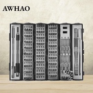 [AWHAO] Precision Screwdriver Set 128 in 1, Roll up Cylinder Organizer Case Repair Tool Kit