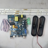 ICT-4010 ISONIC 40"TV MAIN BOARD, POWER BUTTON, RIBBON CARD, LVDS CABLE, SPEAKER AND BACKLIGHT