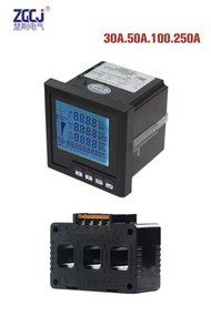 RS485 Modbus-RTU 3 Phase Multiction Panel Meter พร้อมเครื่องวิเคราะห์เซ็นเซอร์แอมแปร์3เฟส AVWKwhCos 