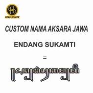 CUSTOM NAME STICKERS JAVANESEAksara custom sticker name