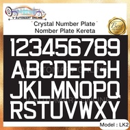 3D Car Number Plate Crystal / 3D Kristal Number Kereta A - Z & 0 - 9 [ READY STOCK ] (LK2)