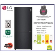 LG GB-B4059MT 2 Door Fridge 408 L Bottom Freezer Refrigerators with Inverter Linear Compressor in Matt Black