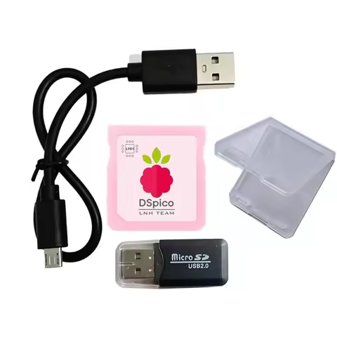 New Pink Cart for ALL DS/DSi/3DS/2DS Handheld Game Console DSPico DS Pico Includes a Card Reader and