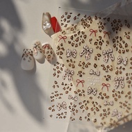 Sticker Nail Stickers Christmas Leopard Print Nail Stickers Sweet Cool Style Pink Leopard Print Ribb