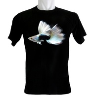 Kaos Ikan White Pastel Guppy