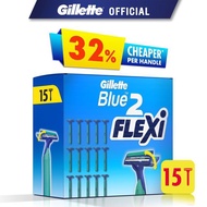 Gillette FLEXi Blue2 Disposable Razors (15 Count)