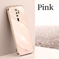LANLIN For OPPO A5 2020 / A9 2020 Phone Case 6D Plating Soft Casing Silicone Square Frame Shiny Blin