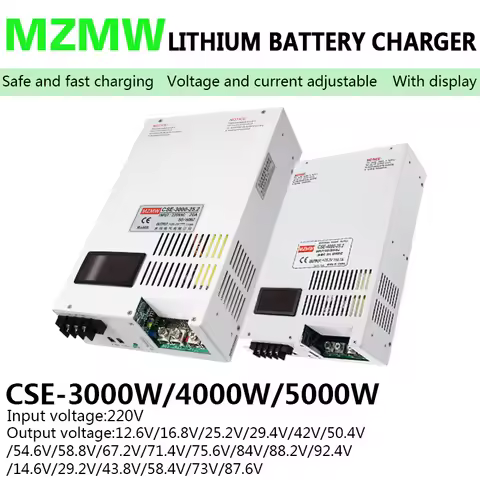 Lithium battery charger power supply Lifepo4 Li-ion 3000W 4000W 5000W 12v 24v 36v 48v 60V 72V 88.2V 