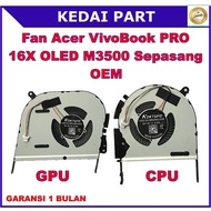 Fan ASUS VivoBook Pro 16X OLED M3500 M7600Q M7600QE N7600P N7600PC N7600ZE GPU CPU