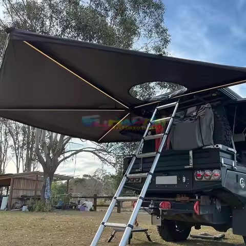 High Quality Factory Car Side 180 270 Degree Awning Free Standing Outdoor Tent Led 4x4 Offroad 270 A