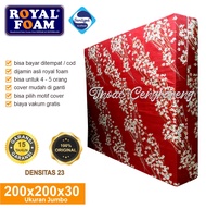 [200 x 200 x 30] Kasur Busa Royal Foam D 23 Ukuran Jumbo Tebal 30 cm / Kasur Busa Royal Murah D 23 Ukuran 200X200X30 CM Garansi 15 Tahun / Royal Foam Original / Kasur Busa Royal Murah Asli