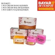 Cream Klinskin 1 Paket Glowing Ori BPOM - Krim Klinskin 1 Paket (Cream Siang + Cream Malam + Sabun W
