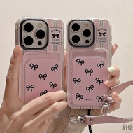 MERAH Upscale Girls Pink Bow Card Holder Casing Realme 15T 5G C85 Note 60 60X C75 C75X 8I 9I C53 C51