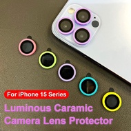 Luminated Camera Lens Protector For iPhone 15 11 12 13 14 Pro Max Plus Mini Ceramic lens protector
