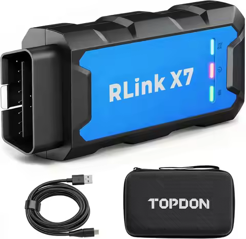 TOPDON RLink X7: J2534 VCI Pass-Thru Diagnostic Tool, Support CAN-FD/DoIP/D-PDU, OEM Functions for 8