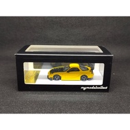 RE-AMEMIYA MAZDA RX-7 FD3S 1/ MYMODELCOLLECT64 (YELLOW/CARBON HOOD)