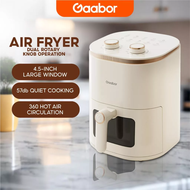 Gaabor Air Fryer Dual Rotary Knob Transparent Window 9 Menus + Reheat/Defrost 5L Capacity