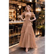 BELLITA From BLT BRAND: Brown Long Dress New Size S