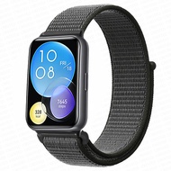 นาฬิกาสายสำหรับ Huawei ไนล่อนพอดีกับสายอุปกรณ์เสริมของสมาร์ทวอทช์อะไหล่สายรัดข้อมือ Correa Huawei Watch Strap Fit2