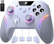 EasySMX X20 Wireless Gaming Controller with RGB Backlit, 2-Stage Hall Effect Stick, 1000Hz Polling R