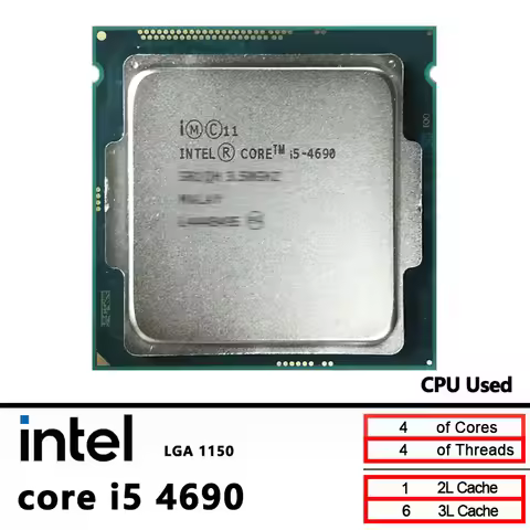 Intel Core i5-4690 Used i5 4690 3.5 GHz Quad-Core CPU 6M 84W LGA 1150