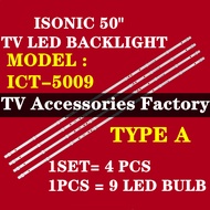 ICT-5009 ISONIC 50" TV LED BACKLIGHT(LAMP TV) ISONIC 50 INCH LED TV BACKLIGHT ICT5009