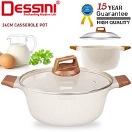 DESSINI ITALY 24CM Maifan Stone Casserole Induction Non Stick Pot Bowl Pan Cookware Tool PERIUK