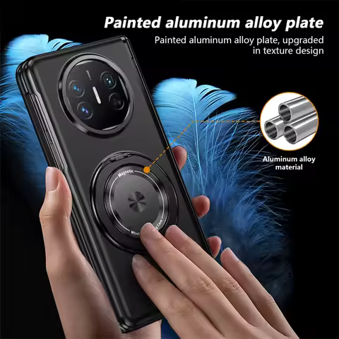 For Huawei Mate X5 Case Magnetic Lens Stand Skin Friendly Matte Soft Silicon ShockProof For Huawei M