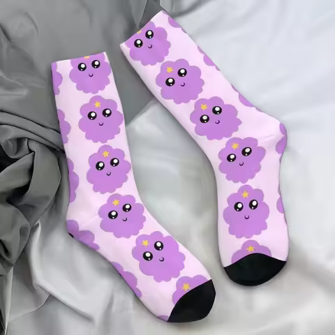 Adults Men Socks Adventure Time Kawaii Lumpy Space Princess Stockings Autumn Fashion Comfortable Soc