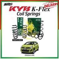 KAYABA PERODUA AXIA (2014~) AXIA STYLE FRONT  REAR  SET COIL SPRING STANDARD KYB K-FLEX (2 OR 4 PCS)