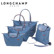 [💕 LONGCHAMP seller 🔥] Blue Original longchamp 70th anniversary limited edition women's bags Shopping Bag Tote bag 1699 One shoulder bag backpack Long Champ bag