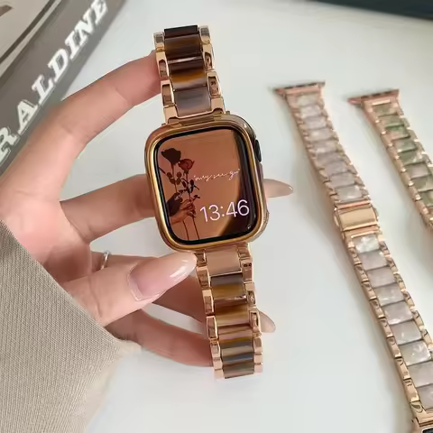 Women Stainless Steel Bracelet for Apple Watch Series 10 42mm 9 8 7 6 5 4 41mm 38 40mm Metal Strap f