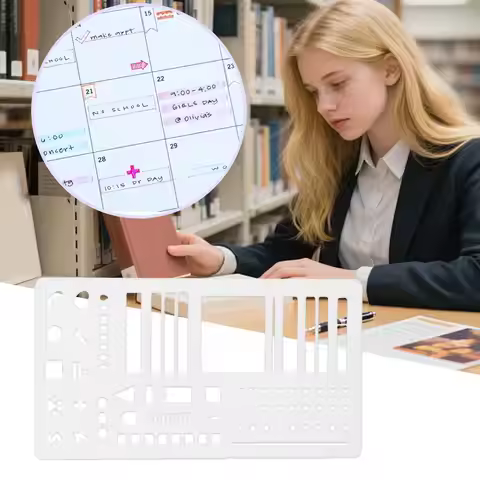 Home Calendar Stencil Journal Stencils Ruler Dotted Accessories for Habit Tracker Lists Planning Ban