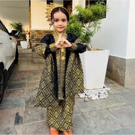 BAJU KEBAYA KLASIK KANAK-KANAK SONGKET (CIK SITI WAN KEMBANG) COTTON HITAM
