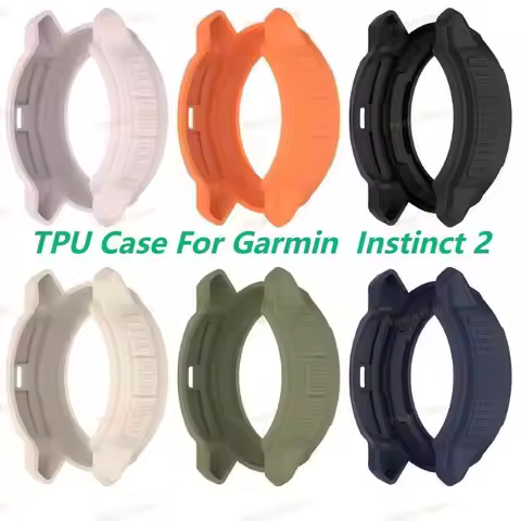 TPU Protective Case Cover for Garmin Instinct 2 Smart Watch Band Soft Silicone Bumper Protector Shel